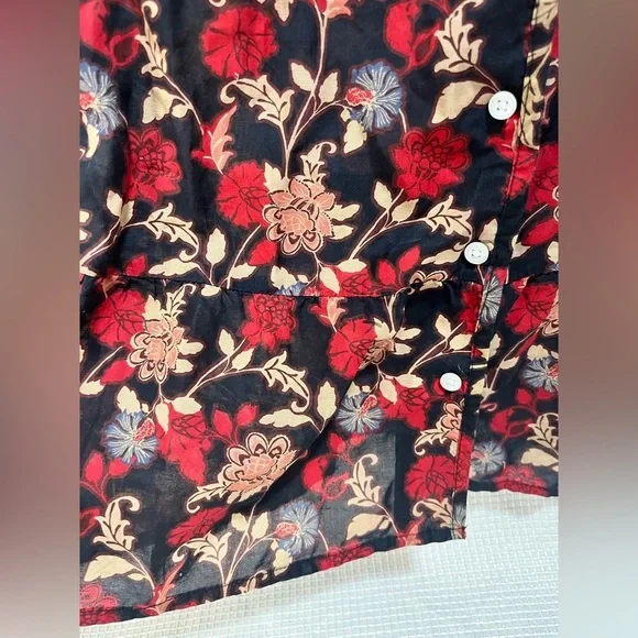 GAP Women’s Floral Sheer Button Up Tank Sz XS - Picture 5 of 10